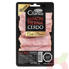 Jamón Pierna Cerdo Corte Pluma La Crianza 120Gr