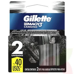 Gillette Mach 3 Carbón Repuesto 2 unidades