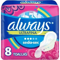 Toallitas Always Dia Ultrafina Seca 8 Unidades