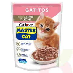 Trocitos Carne & Leche Gatitos Master Cat 85Gr