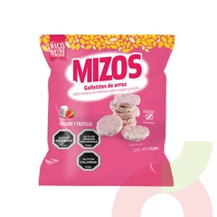 Galletitas de Arroz Yogur Frutilla Mizos 25Gr