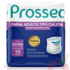 Pañal Adulto Tipo Calzón XG-XXG Prossec 10 Unidades