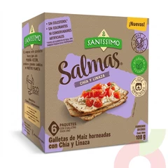 Galletas Salmas Chía & Linaza Sanissimo 108Gr 6 Unidades