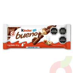 Chocolate Leche & Crema Avellana Kinder 43Gr 2 Unidades