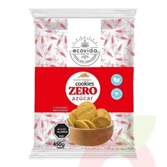 Galletas Integrales Cookies Zero Azúcar Ecovida 450Gr