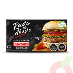 Hamburguesas Vacuno Receta del Abuelo 1Kg 10 Unidades 