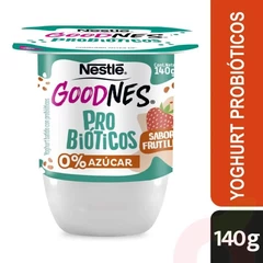 Yogurt Goodnes Probióticos Sabor Frutilla 140Gr