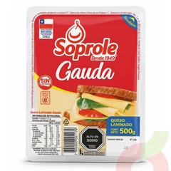 Queso Gauda Laminado Soprole 500Gr
