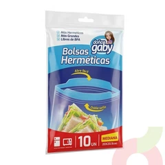 Bolsas Herméticas Mediana Doña Gaby 20x20.5Cm 10 Unidades