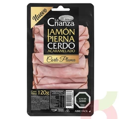 Jamón Pierna Acaramelado Corte Pluma La Crianza 120Gr