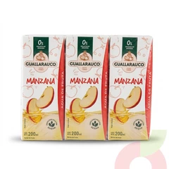 Agua de Fruta Manzana Guallarauco 200Ml 3 Unidades
