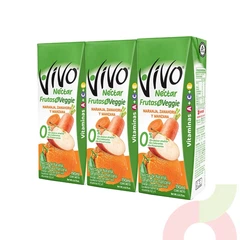 Pack Veggie Naranja Zanahoria Manzana Vivo 190Ml 3 Unidades