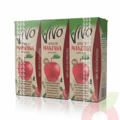 Pack Jugo 100% Manzana Vivo 190Cc 3 Unidades