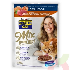 Mix Atún, Salmón & Camarón Master Cat 85Gr
