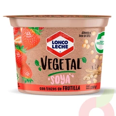 Yogurt Vegetal Soya Frutilla Loncoleche 130Gr