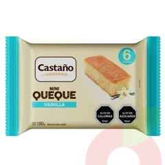 Mini Queque Vainilla Castaño 180Gr 6 Unidades