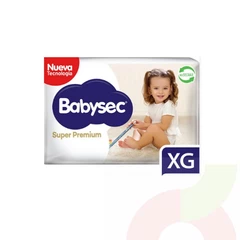 Pañales Babysec Super Premium XG 54 Unidades
