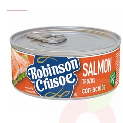 Salmón en Trozos en Aceite Robinson Crusoe 170Gr 
