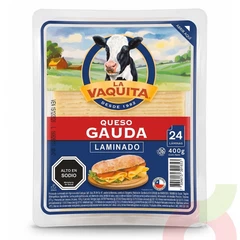 Queso Gauda Laminado La Vaquita 400Gr