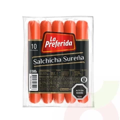 Salchicha Sureña La Preferida 10 Unidades 500Gr