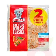 Pre Pizza Masa Clásica Ideal 500Gr 2 Unidades