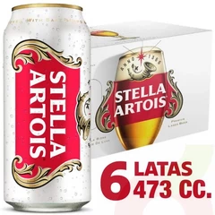 Pack Cerveza Stella Artois 473Cc 6 Unidades