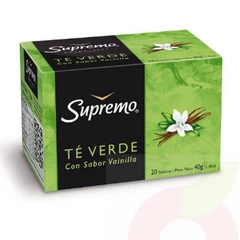 Té Verde con Vainilla Supremo 20 Unidades 40Gr 