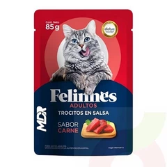 Sobre sabor Carne Felinnes 85Gr Trocitos en Salsa