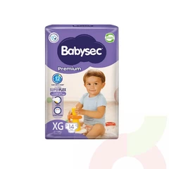Pañales Babysec Premium XG 14 Unidades