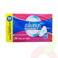 Toallas Sanitarias Ultrafina Malla Always 24 Unidades