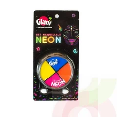 Set Maquillaje 4 Colores Neon Glam