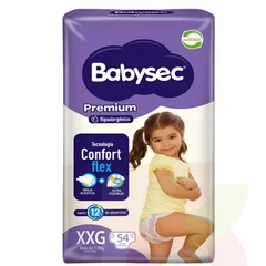 Pañales Babysec Premium XXG 54U 