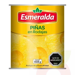 Piña Rodajas en Almíbar Esmeralda 822Gr