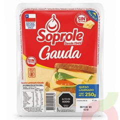 Queso Gauda Laminado Soprole 250Gr