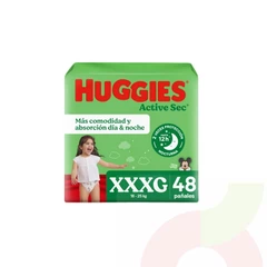 Pañales Huggies Active Sec XXXG 48 Unidades 