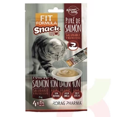 Snack Gato Puré Salmón Fit Fórmula Drag Pharma 15Gr 4 Unidades