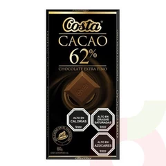 Chocolate 62% Cacao Costa 80Gr