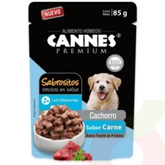 Trocitos en Salsa Sabor Carne Premium Cannes 85Gr