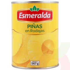 Piña en Rodajas Almíbar Esmeralda 567Gr