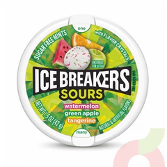 Pastillas Sandía Manzana Mandarina Sin Azúcar Ice Breaker 42Gr