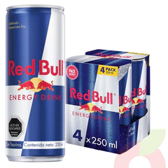 Pack Bebida Energética Red Bull 250Ml 4 Unidades 