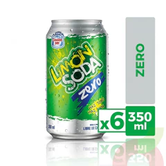 Pack Lata Limón Soda Zero 350Cc 6 Unidades