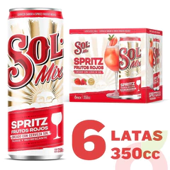 Pack Cerveza Mix Frutos Rojos Sol 350Cc 6 Unidades