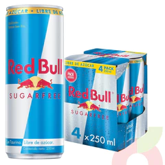 Pack Bebida Energética Sugar Free Red Bull 250Ml 4 Unidades