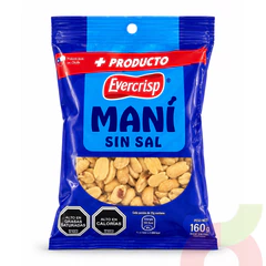 Maní Sin Sal Evercrisp 160Gr