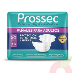 Pañal Adulto XG Prossec 16 Unidades
