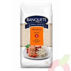 Arroz Premium Grano Largo G2 Banquete 1Kg