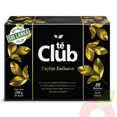 Té Negro Ceylán Exclusive Té Club 160Gr 80 Unidades