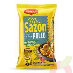 Mi Sazón Pollo Hierbas & Especias Maggi 35Gr 5 Unidades