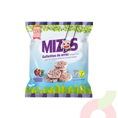 Galletitas de Arroz con Jugo Arándano Granada Mizos 16Gr